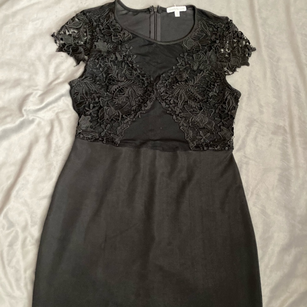 Charlotte Russe sheer floral little black dress
